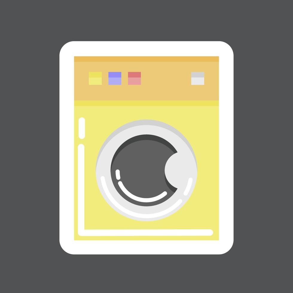 lavadora de pegatinas. relacionado con el símbolo de lavandería. diseño simple editable. ilustración simple, buena para impresiones vector