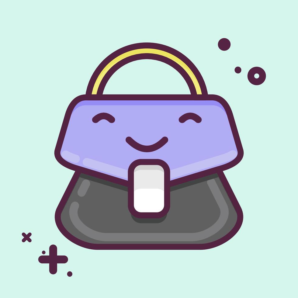Icon Handbag Clean. related to Laundry symbol. MBE style. simple design editable. simple illustration, good for prints vector