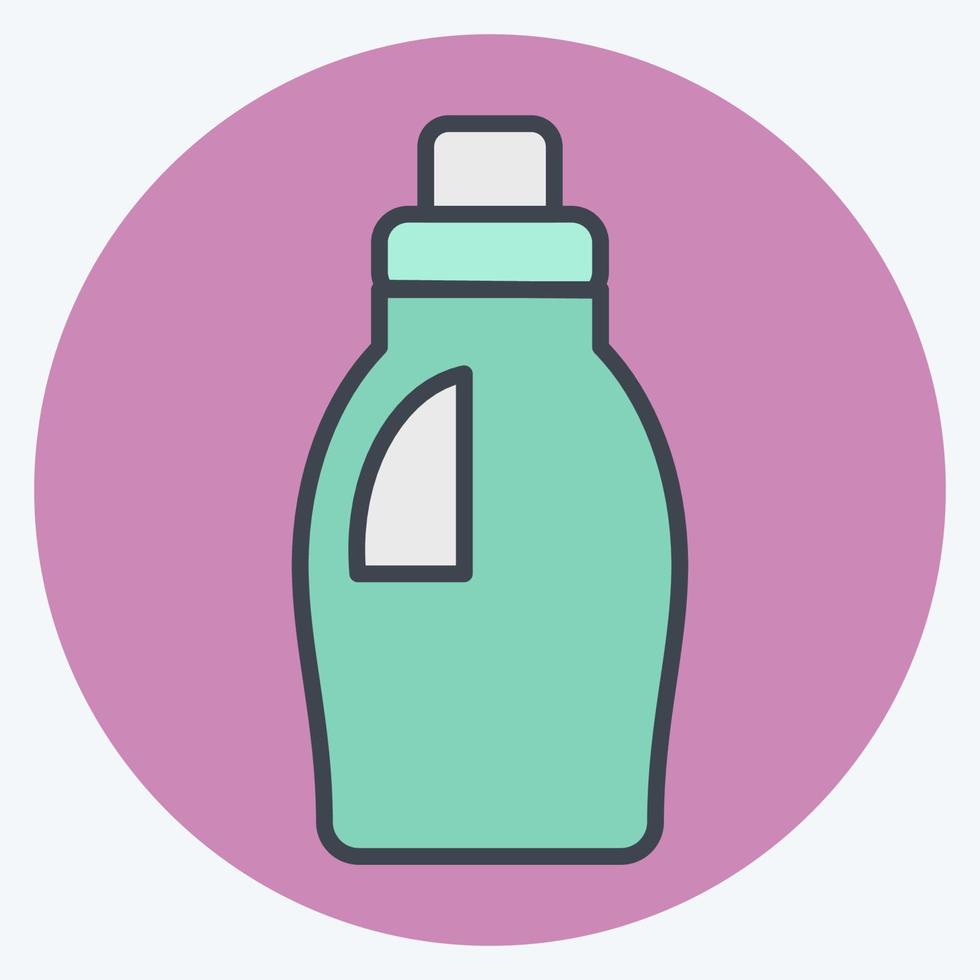 Icon Cleaning Product. related to Laundry symbol. color mate style. simple design editable. simple illustration, good for prints vector