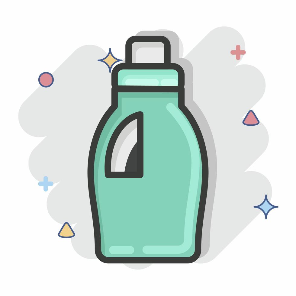 Icon Cleaning Product. related to Laundry symbol. Comic Style. simple design editable. simple illustration, good for prints vector