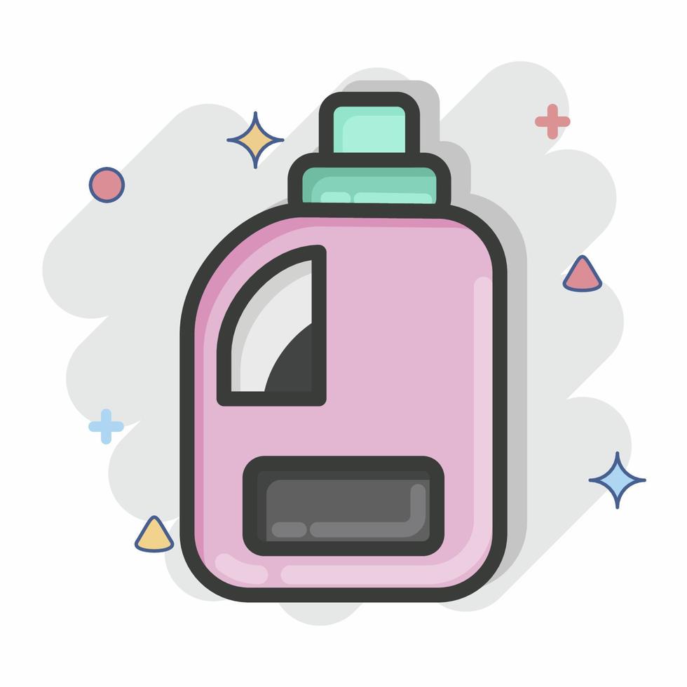 Icon Clean Product. related to Laundry symbol. Comic Style. simple design editable. simple illustration, good for prints vector