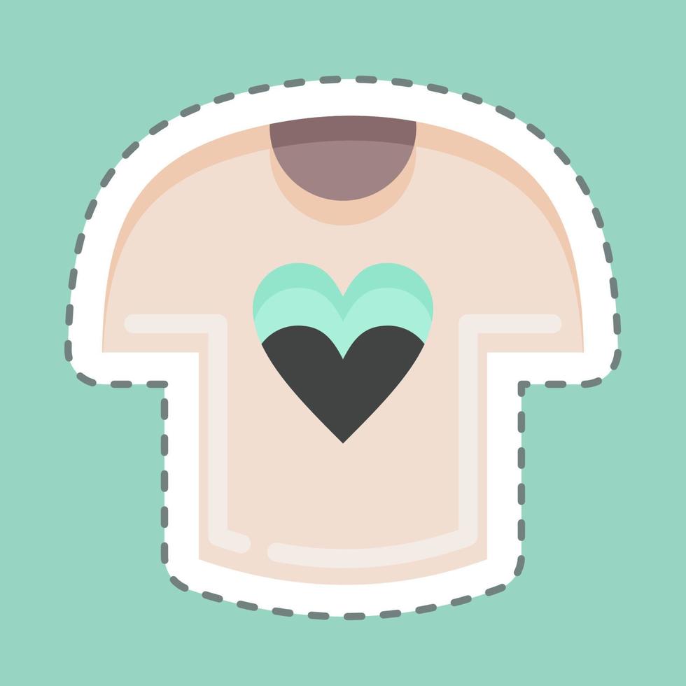 Sticker line cut Stai Removal. related to Laundry symbol. simple design editable. simple illustration, good for prints vector
