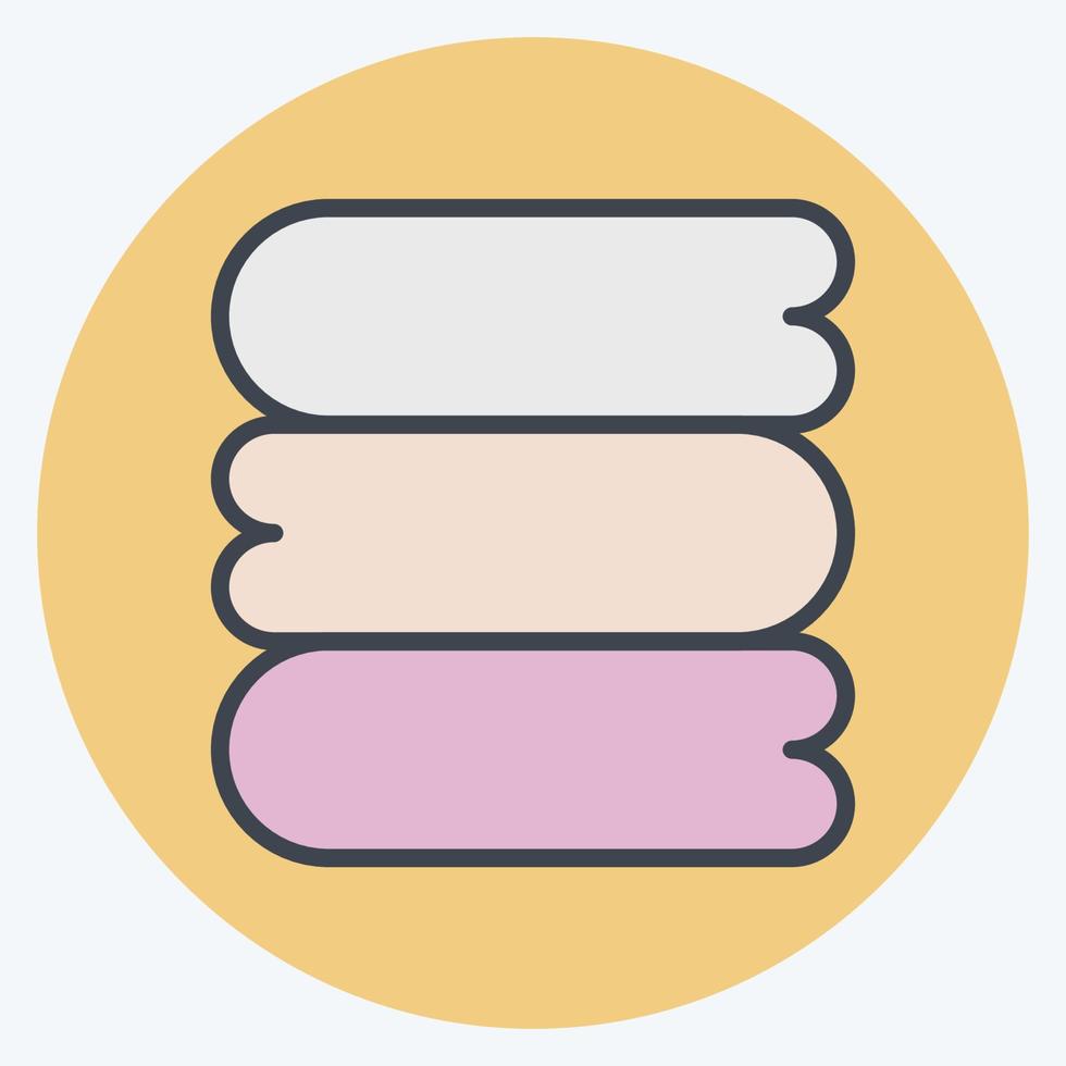 Icon Clan Towel. related to Laundry symbol. color mate style. simple design editable. simple illustration, good for prints vector