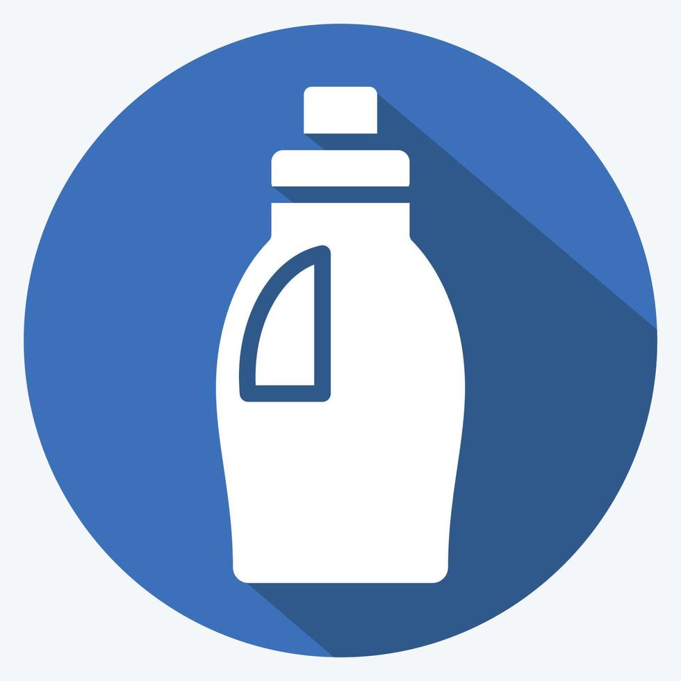 Icon Cleaning Product. related to Laundry symbol. long shadow style. simple design editable. simple illustration, good for prints vector