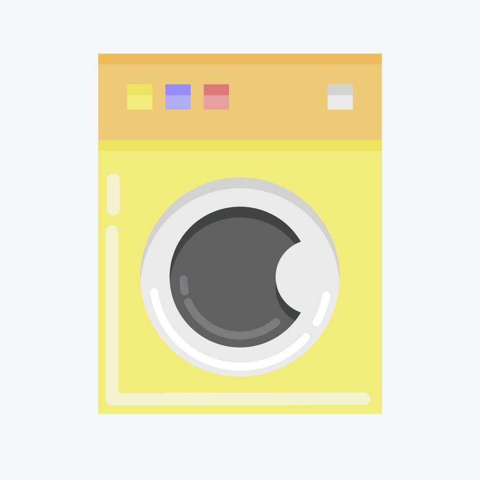 Icon Washing Machine. related to Laundry symbol. flat style. simple design editable. simple illustration, good for prints vector