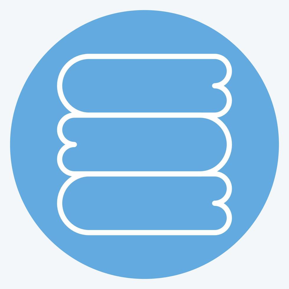Icon Clan Towel. related to Laundry symbol. blue eyes style. simple design editable. simple illustration, good for prints vector