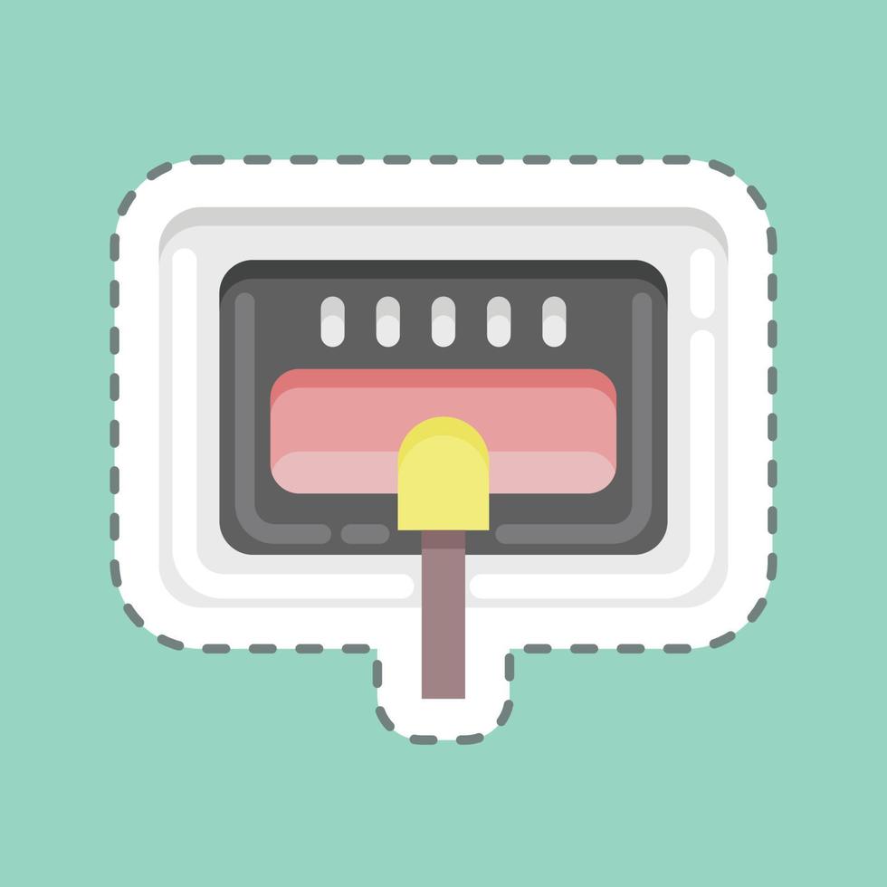 Sticker line cut Carpet Clean. related to Laundry symbol. simple design editable. simple illustration, good for prints vector