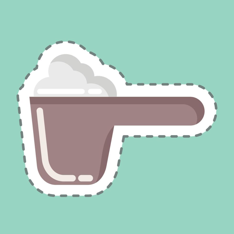 Sticker line cut Powder. related to Laundry symbol. simple design editable. simple illustration, good for prints vector