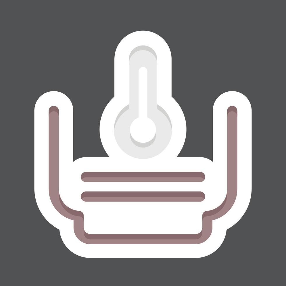 Sticker Temperature. related to Laundry symbol. simple design editable. simple illustration, good for prints vector