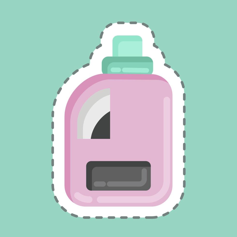 Sticker line cut Clean Product. related to Laundry symbol. simple design editable. simple illustration, good for prints vector