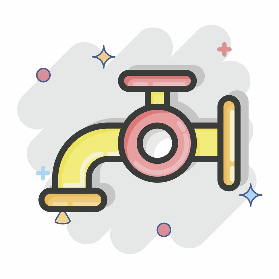 Icon Water. related to Laundry symbol. Comic Style. simple design editable. simple illustration, good for prints vector