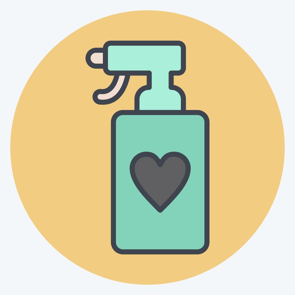 Icon Spray. related to Laundry symbol. color mate style. simple design editable. simple illustration, good for prints vector