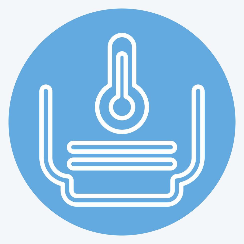 Icon Temperature. related to Laundry symbol. blue eyes style. simple design editable. simple illustration, good for prints vector