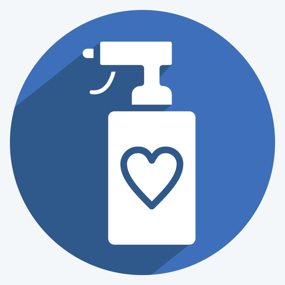 Icon Spray. related to Laundry symbol. long shadow style. simple design editable. simple illustration, good for prints vector