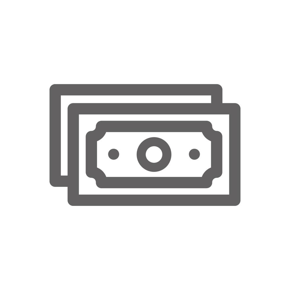 banknote icon. Perfect for web design or user interface applications. vector sign and symbol