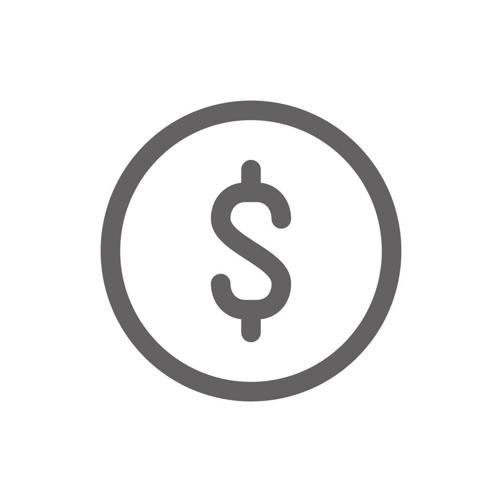 coin currency icon. Perfect for web design or payment applications. Simple vector illustration.