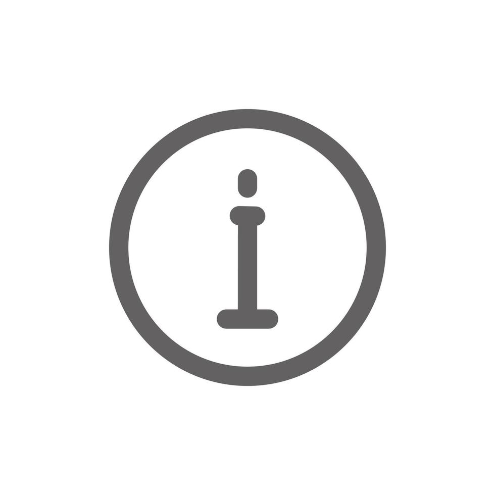 help center info icon. Perfect for web design or user interface applications. Simple vector illustration.