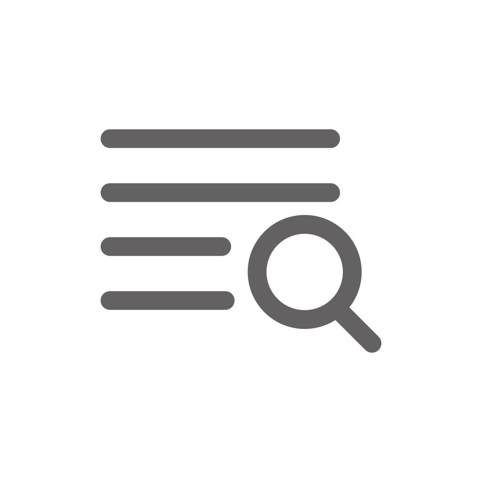 Search setting icon. Perfect for web design or user interface applications. vector sign and symbol