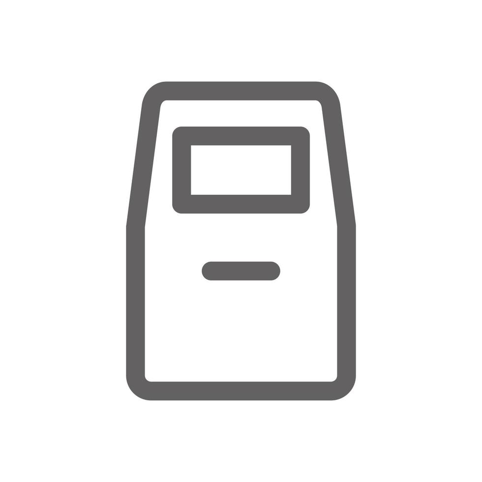 ATM machine icon. Perfect for web design or payment applications. Simple vector illustration.