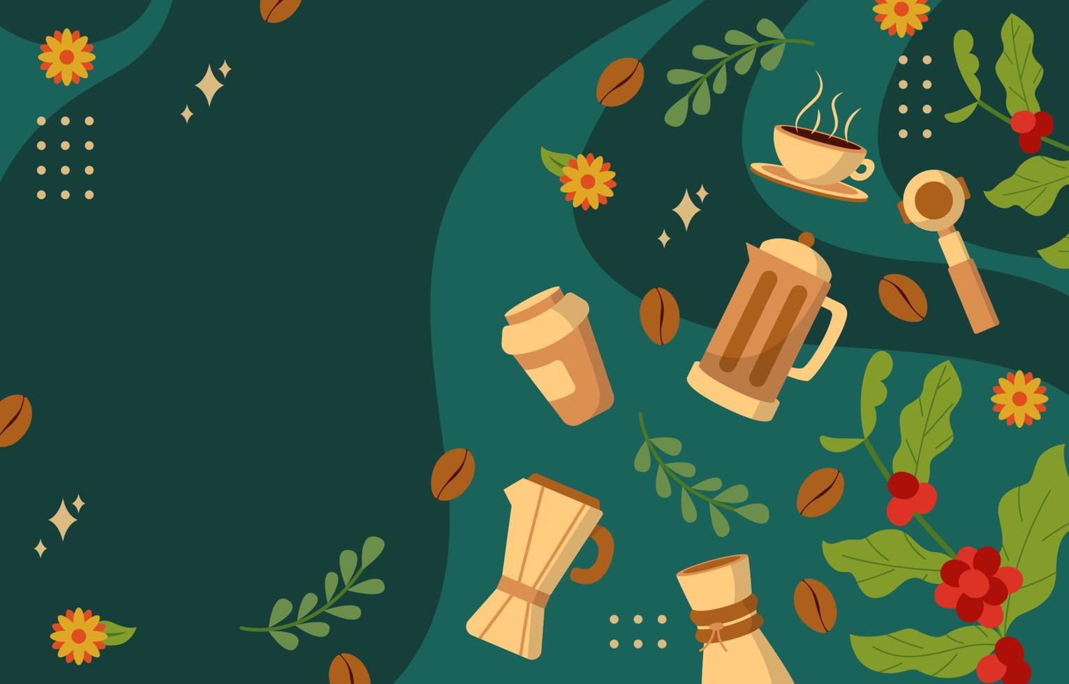 International Coffee Day Concept vector