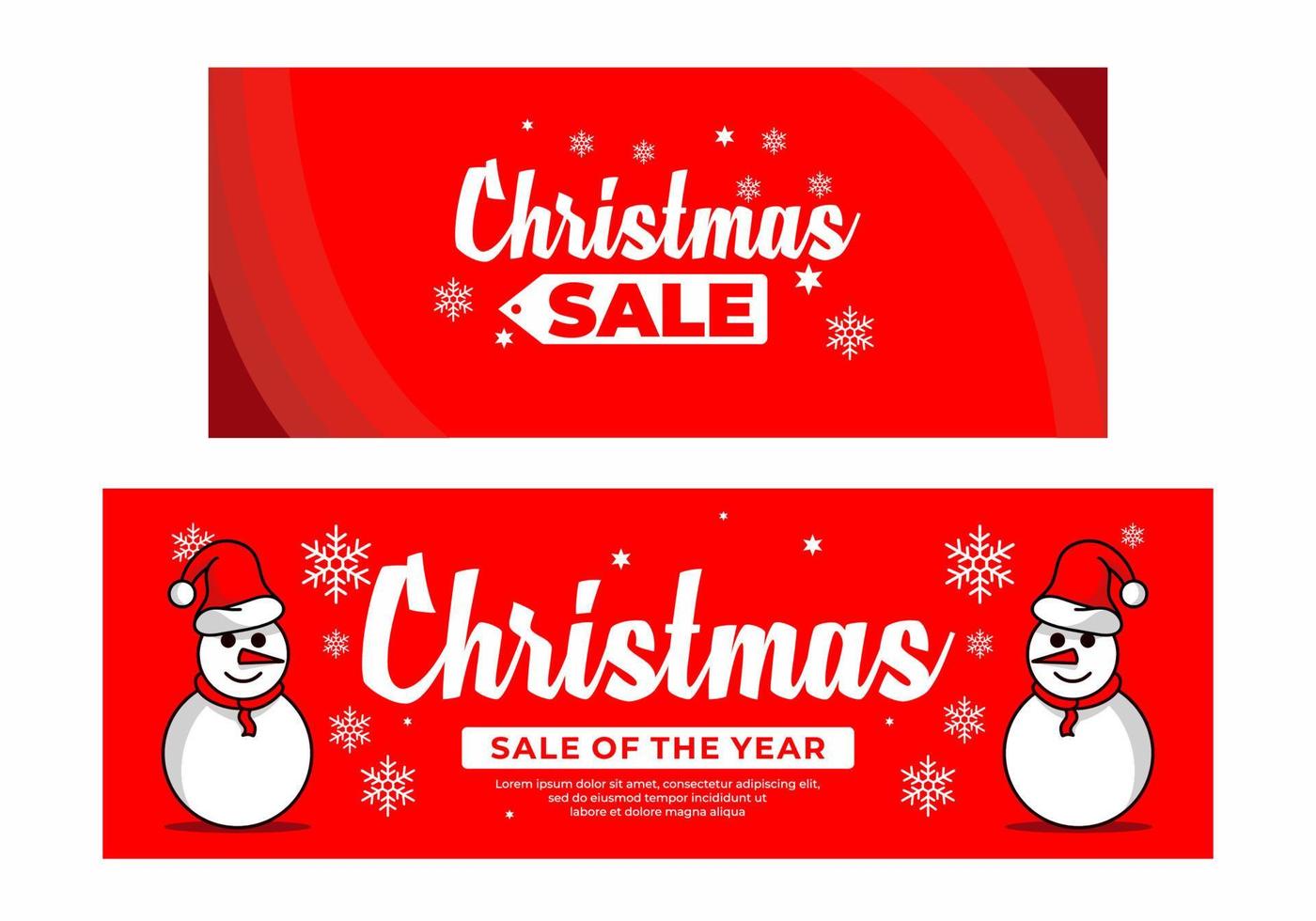 Christmas social media banner and ads design in red color vector