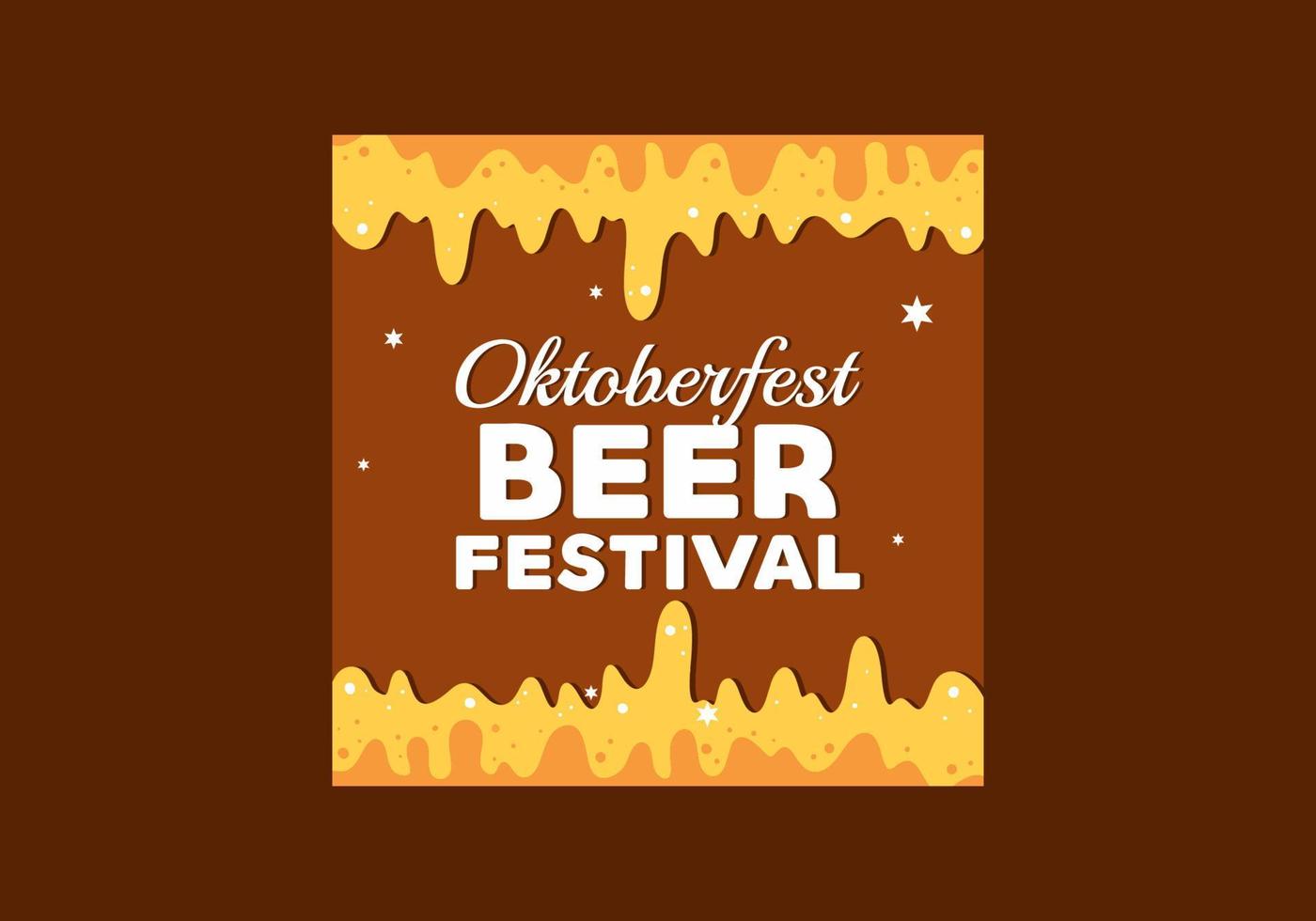 Oktoberfest social media flat banner design vector