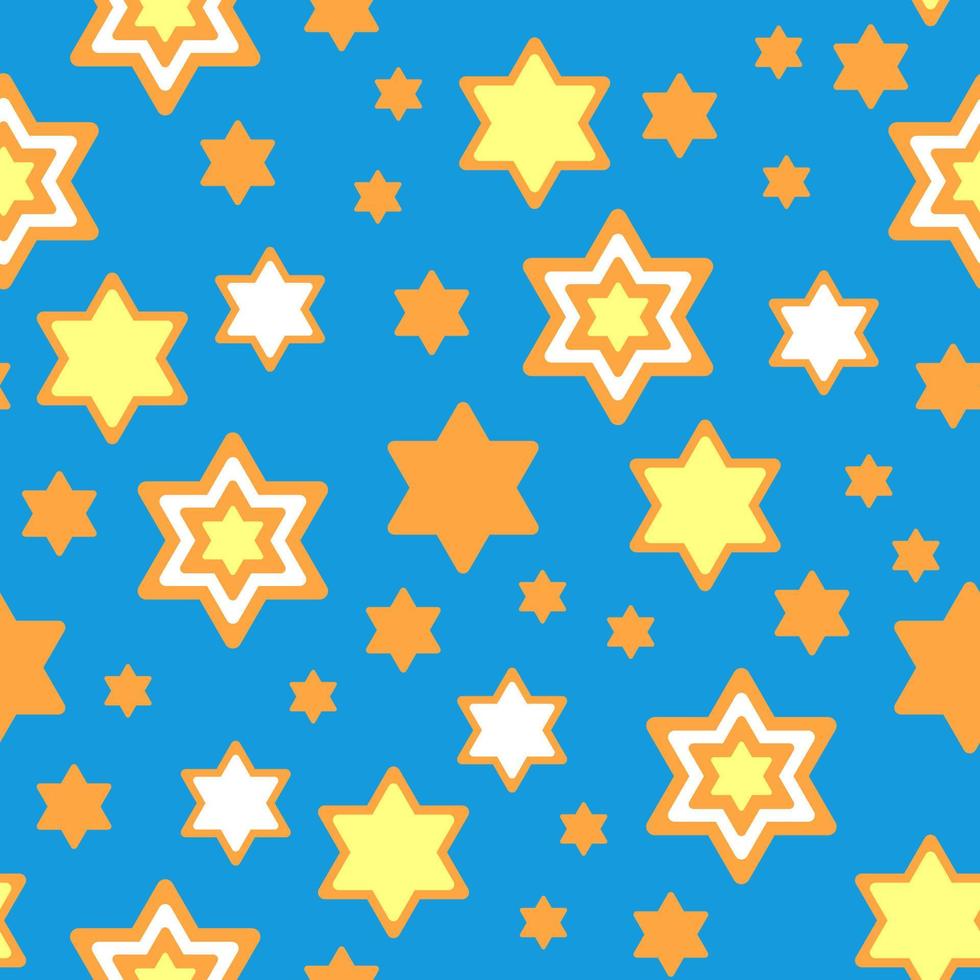 Star of David seamless pattern vector illustration