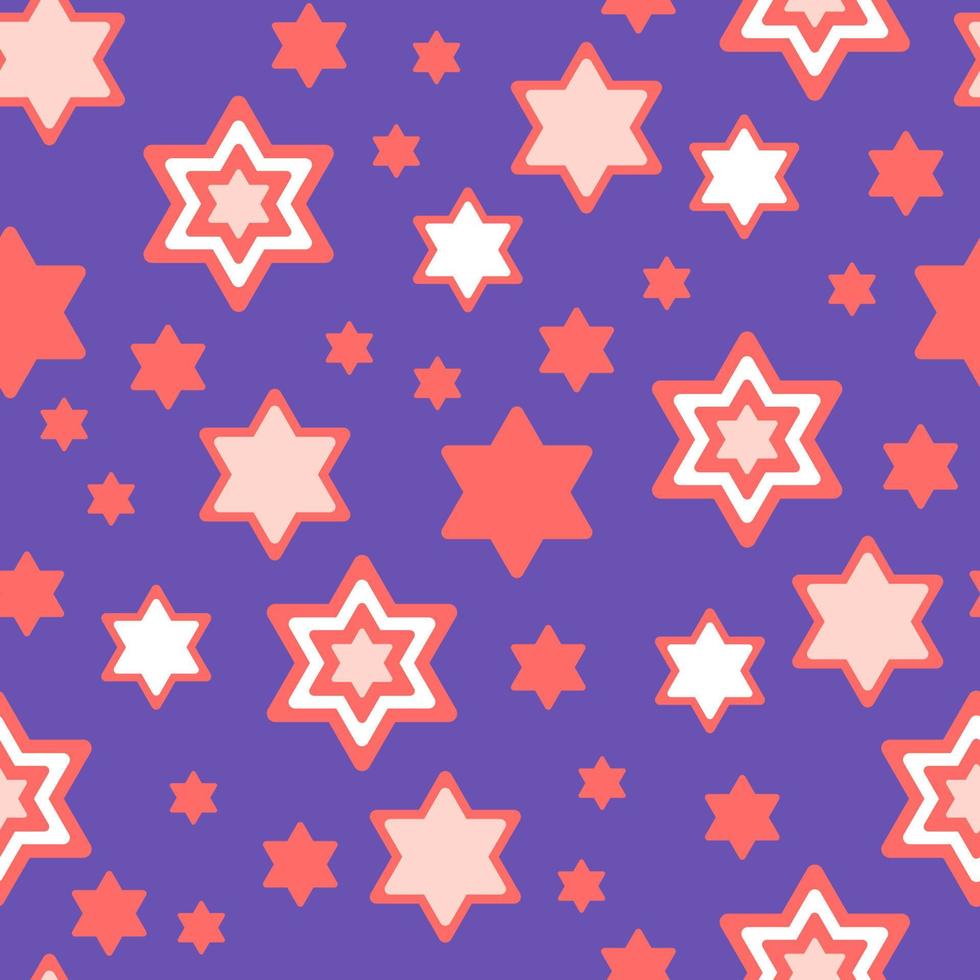 Star of David seamless pattern vector illustration