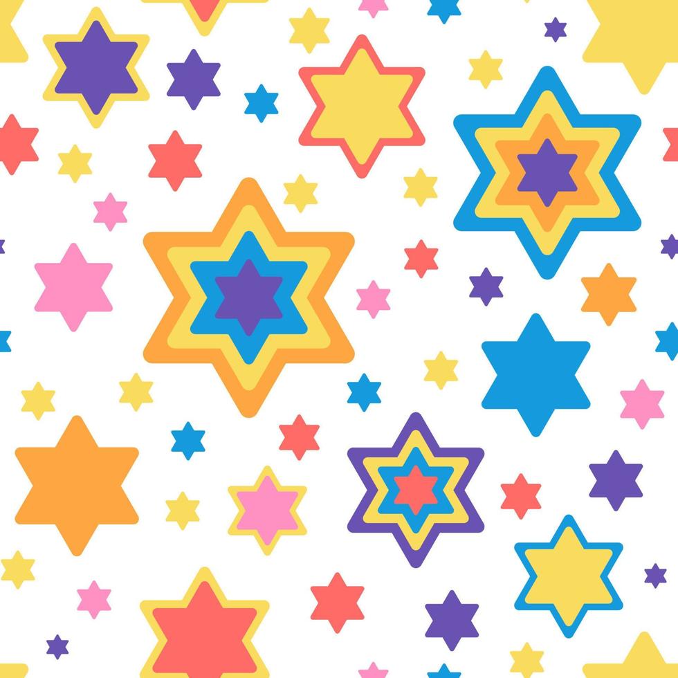 Star of David seamless pattern vector illustration