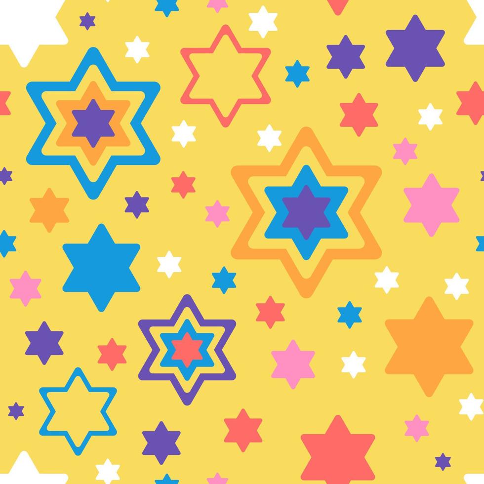 Star of David seamless pattern vector illustration