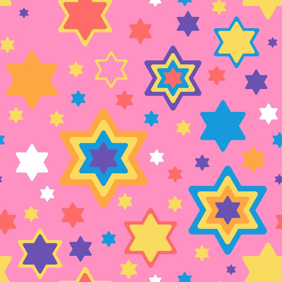 Star of David seamless pattern vector illustration