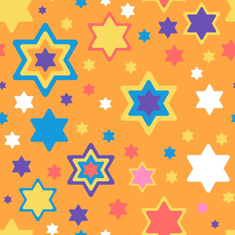Star of David seamless pattern vector illustration