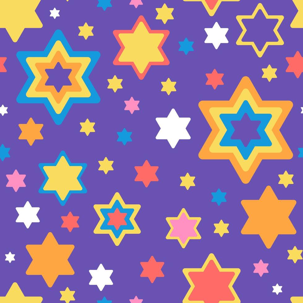 Star of David seamless pattern vector illustration