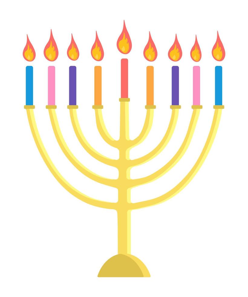 Hunukkah menorah icon vector illustration isolated on white background