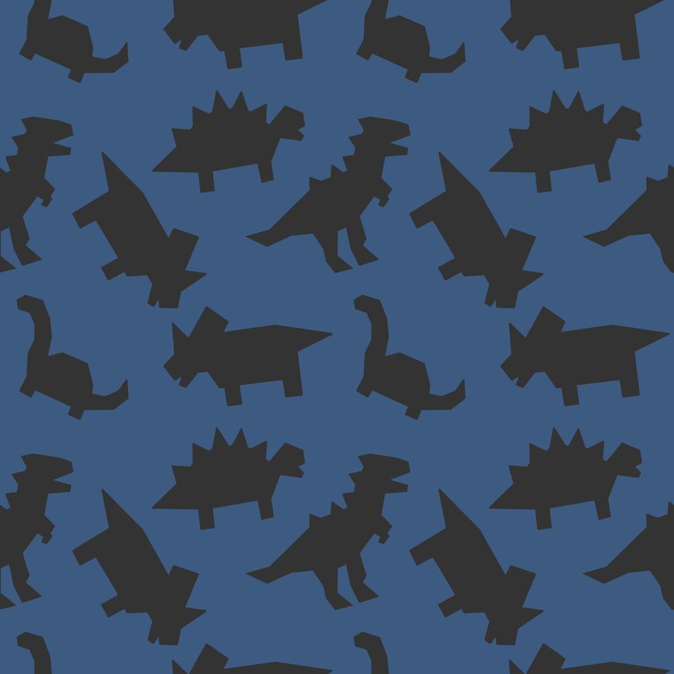 Cute cartoon dinosaur seamless vector illustration pattern background