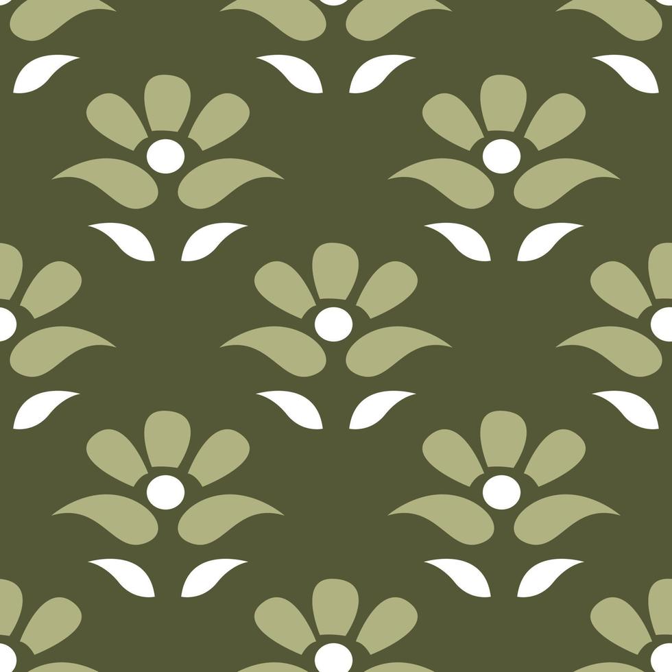 Fondo de patrón de ilustración de vector transparente floral. diseño para uso en todo el papel de envoltura de impresión de tela textil y otros. diseño de impresión repetible de flor de primavera vintage listo para imprimir gráfico