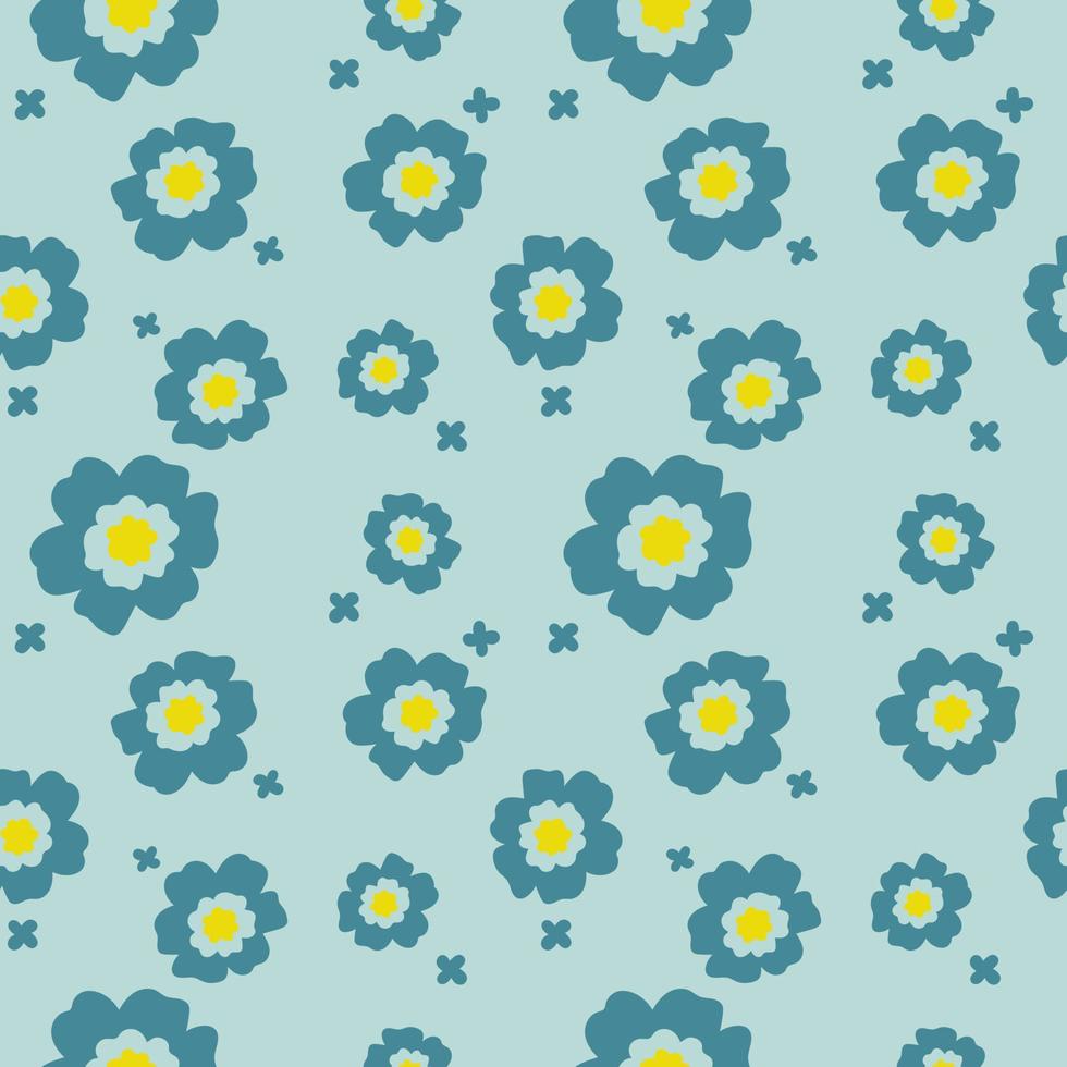 Fondo de patrón de ilustración de vector transparente floral. diseño para uso en todo el papel de envoltura de impresión de tela textil y otros. diseño de impresión repetible de flor de primavera vintage listo para imprimir gráfico