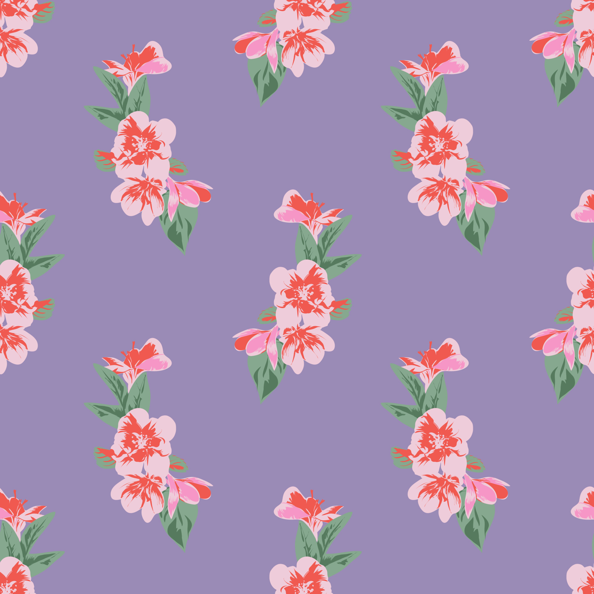 Floral Seamless vector illustration pattern background. Design for use all  over textile fabric print wrapping paper and others. Vintage spring flower  repeatable print design ready to print graphic 11514178 Vector Art at