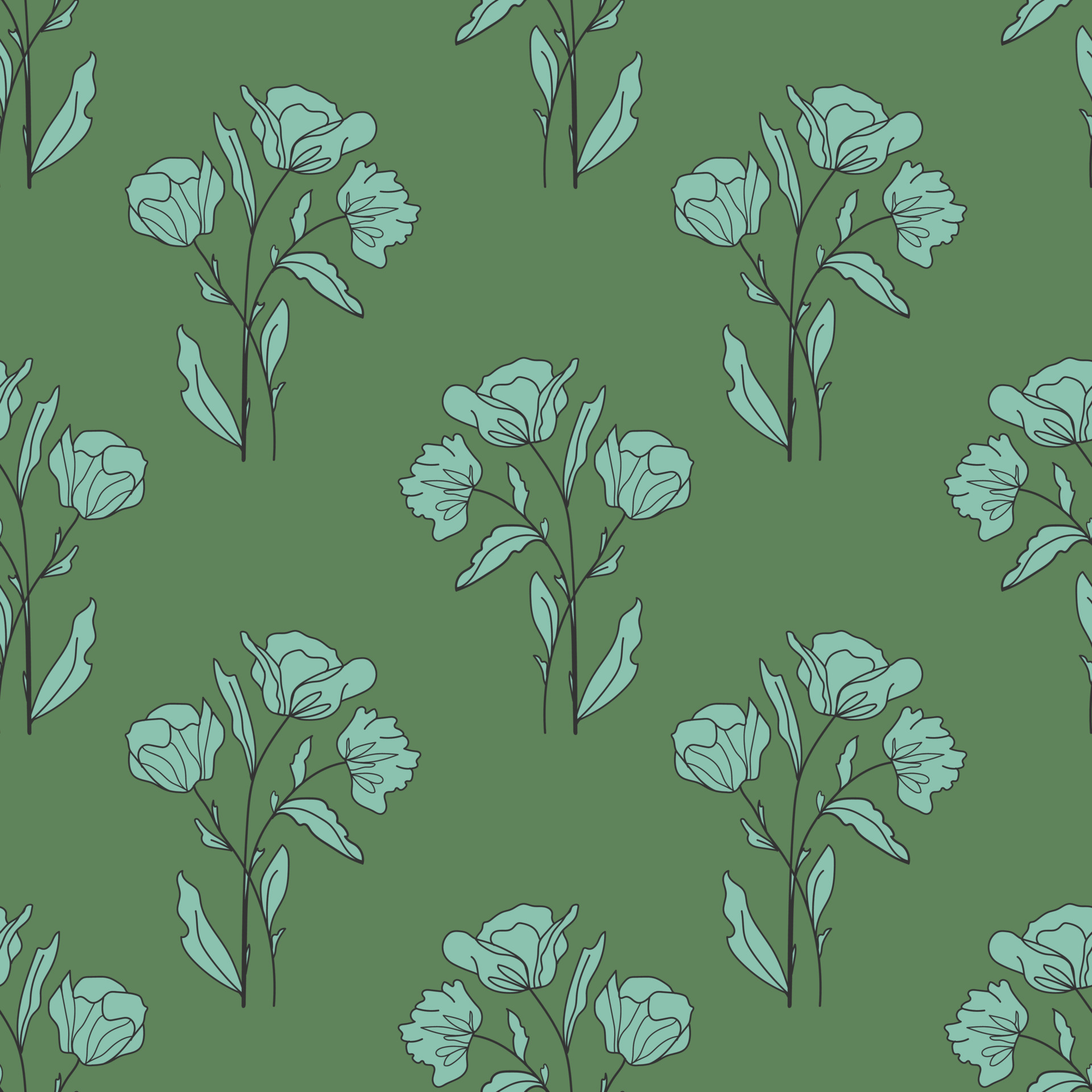 Floral Seamless vector illustration pattern background. Design for use all  over textile fabric print wrapping paper and others. Vintage spring flower  repeatable print design ready to print graphic 11514178 Vector Art at