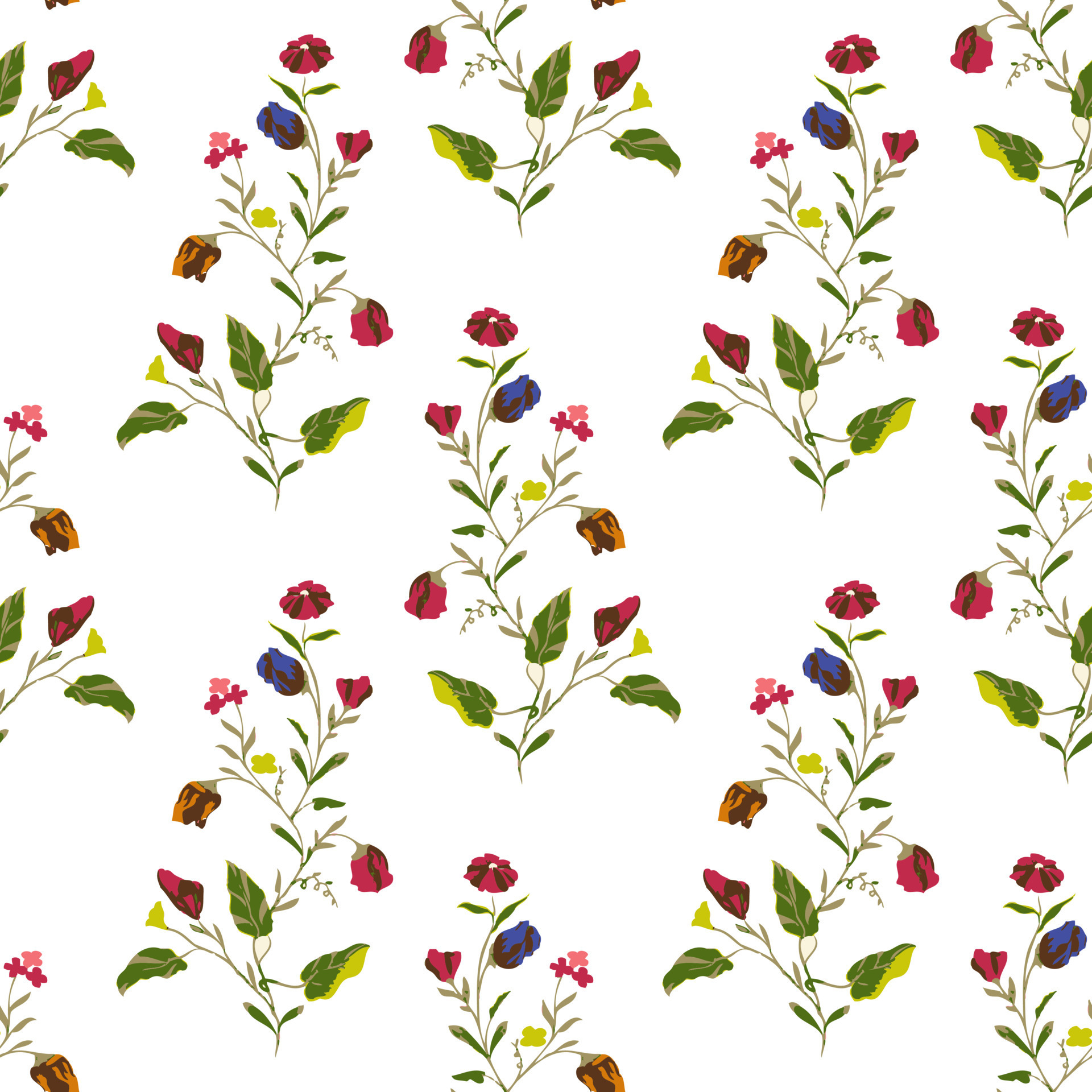 Floral Seamless vector illustration pattern background. Design for use all  over textile fabric print wrapping paper and others. Vintage spring flower  repeatable print design ready to print graphic 11387690 Vector Art at