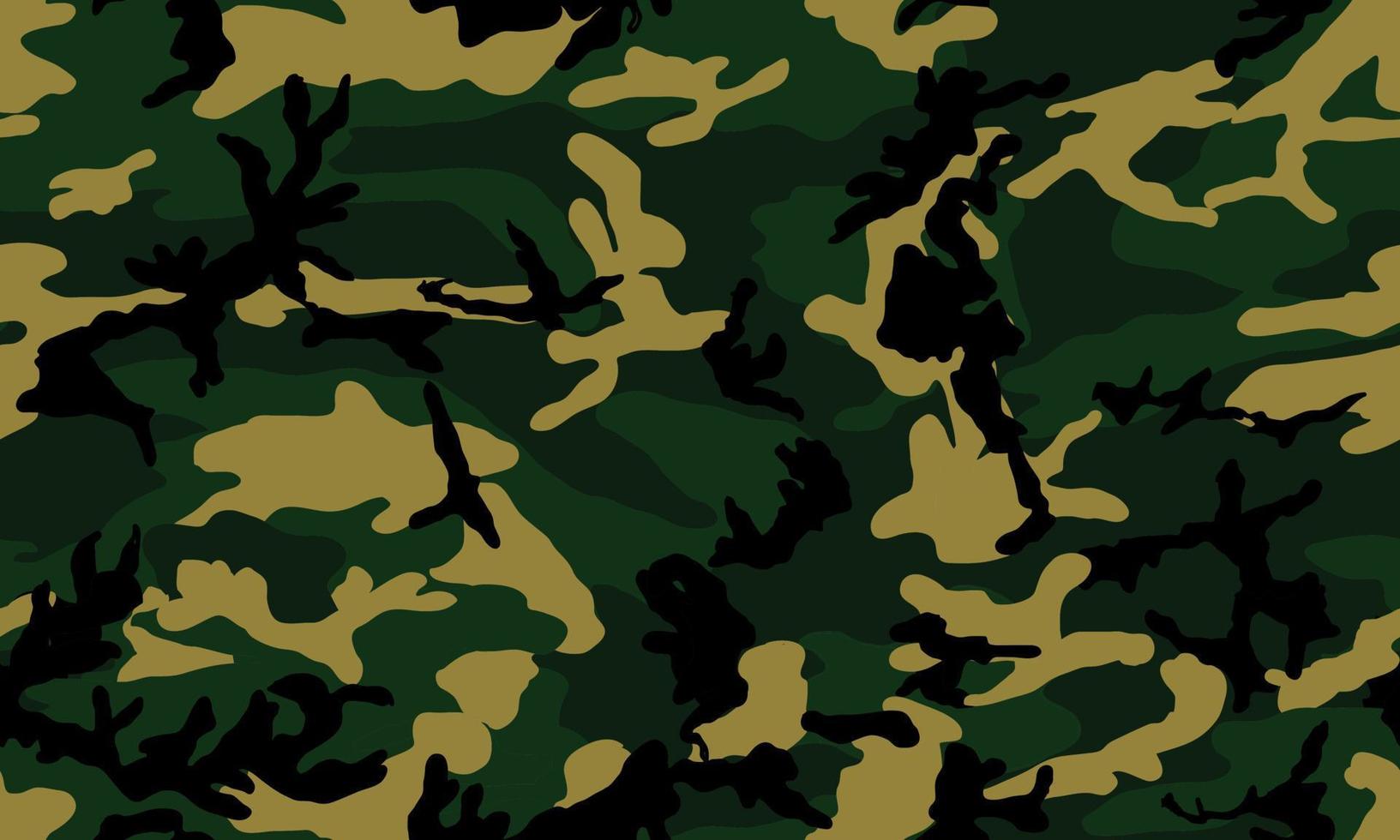 el camuflaje militar de textura repite el patrón vectorial sin costuras para tela, fondo, papel tapiz y otros. vector