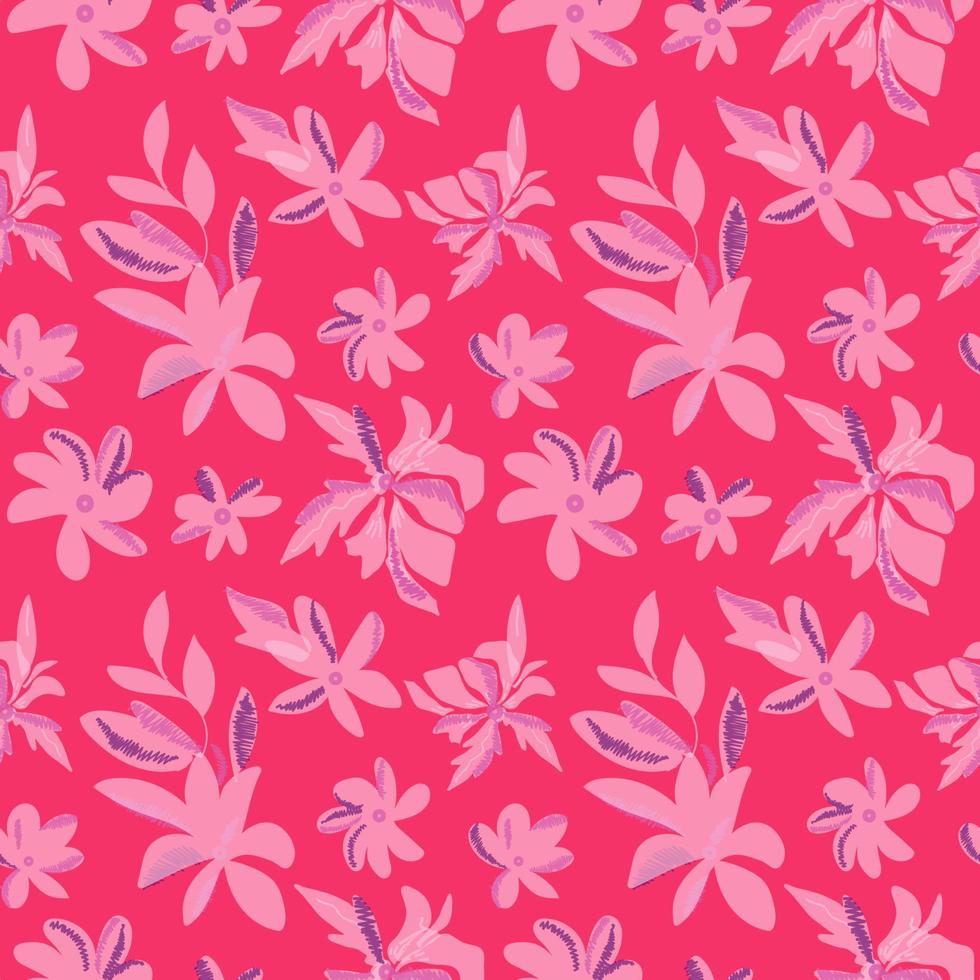 Fondo de patrón de ilustración de vector transparente floral. diseño para uso en todo el papel de envoltura de impresión de tela textil y otros.