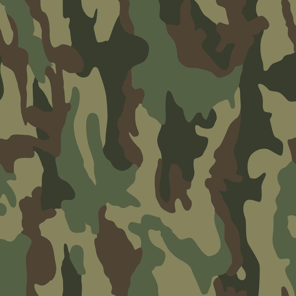 el camuflaje militar de textura repite el patrón vectorial sin costuras para tela, fondo, papel tapiz y otros vector