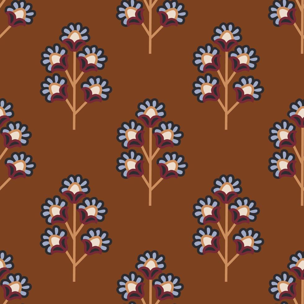 Floral Seamless vector illustration pattern background. Design for use all over textile fabric print wrapping paper and others. Vintage spring flower repeatable print design ready to print graphic