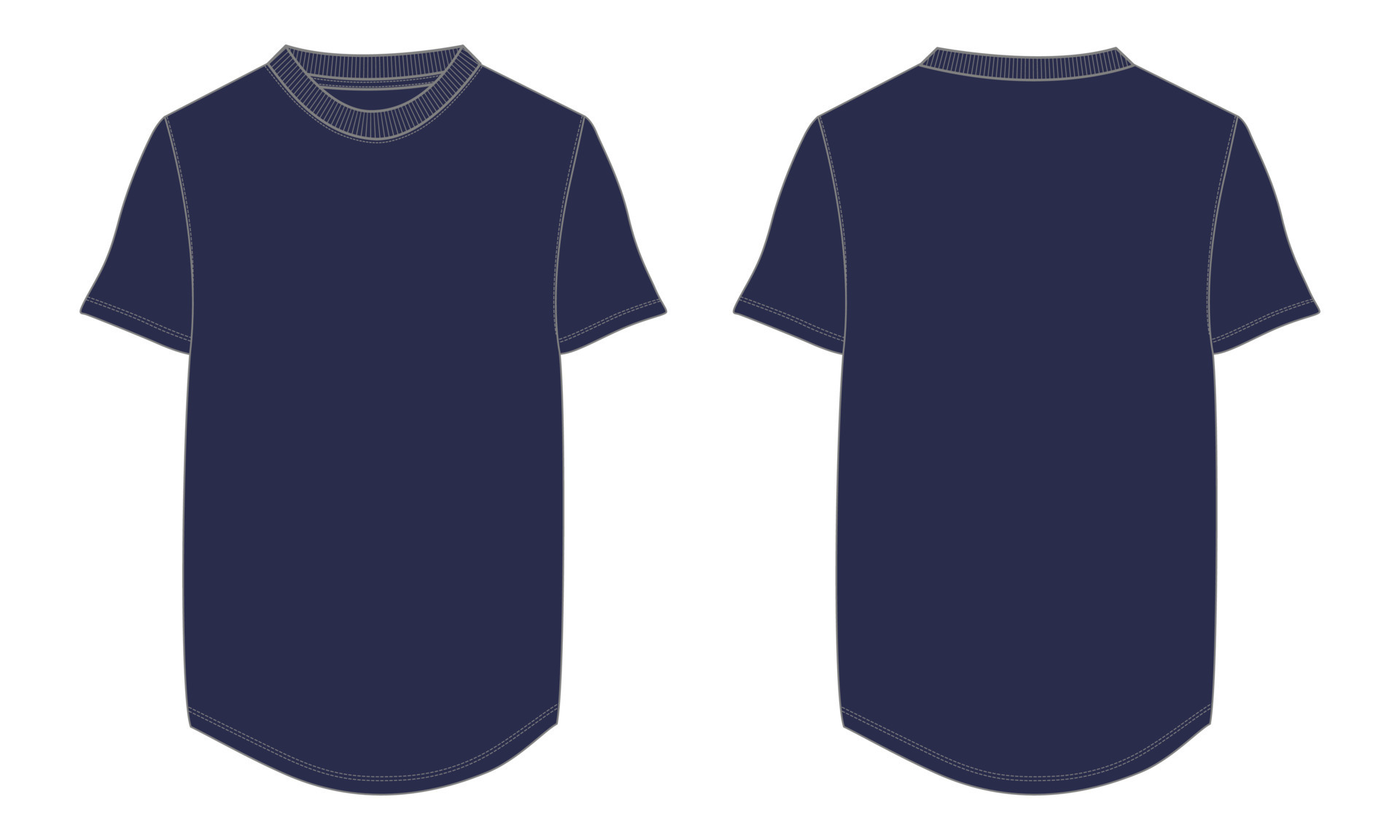 Short Sleeve t shirt technical fashion flat sketch vector illustration ...