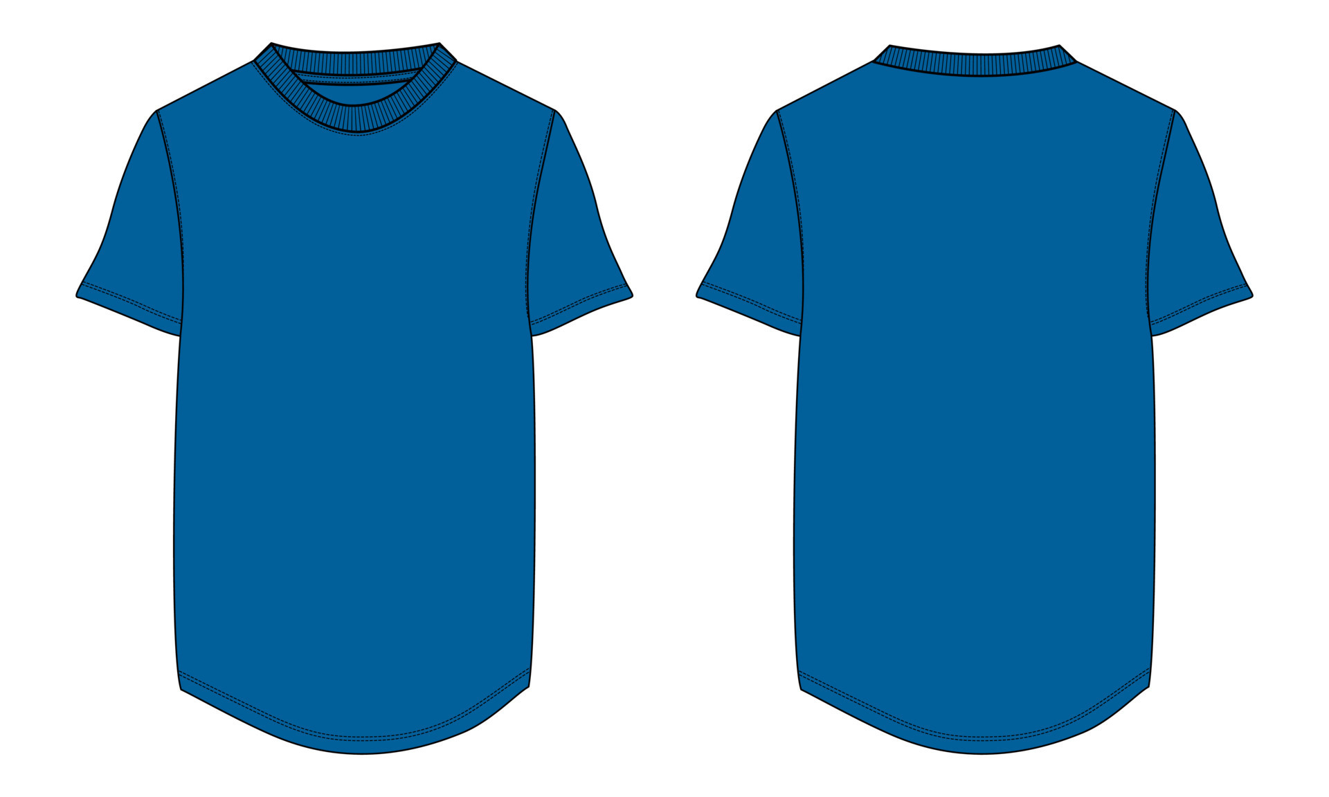 Blue T Shirt Mock Up Vector Art, Icons, And Graphics For Free Download