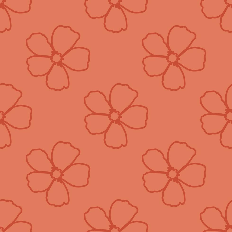 Floral Seamless vector illustration pattern background. Design for use all over textile fabric print wrapping paper and others.