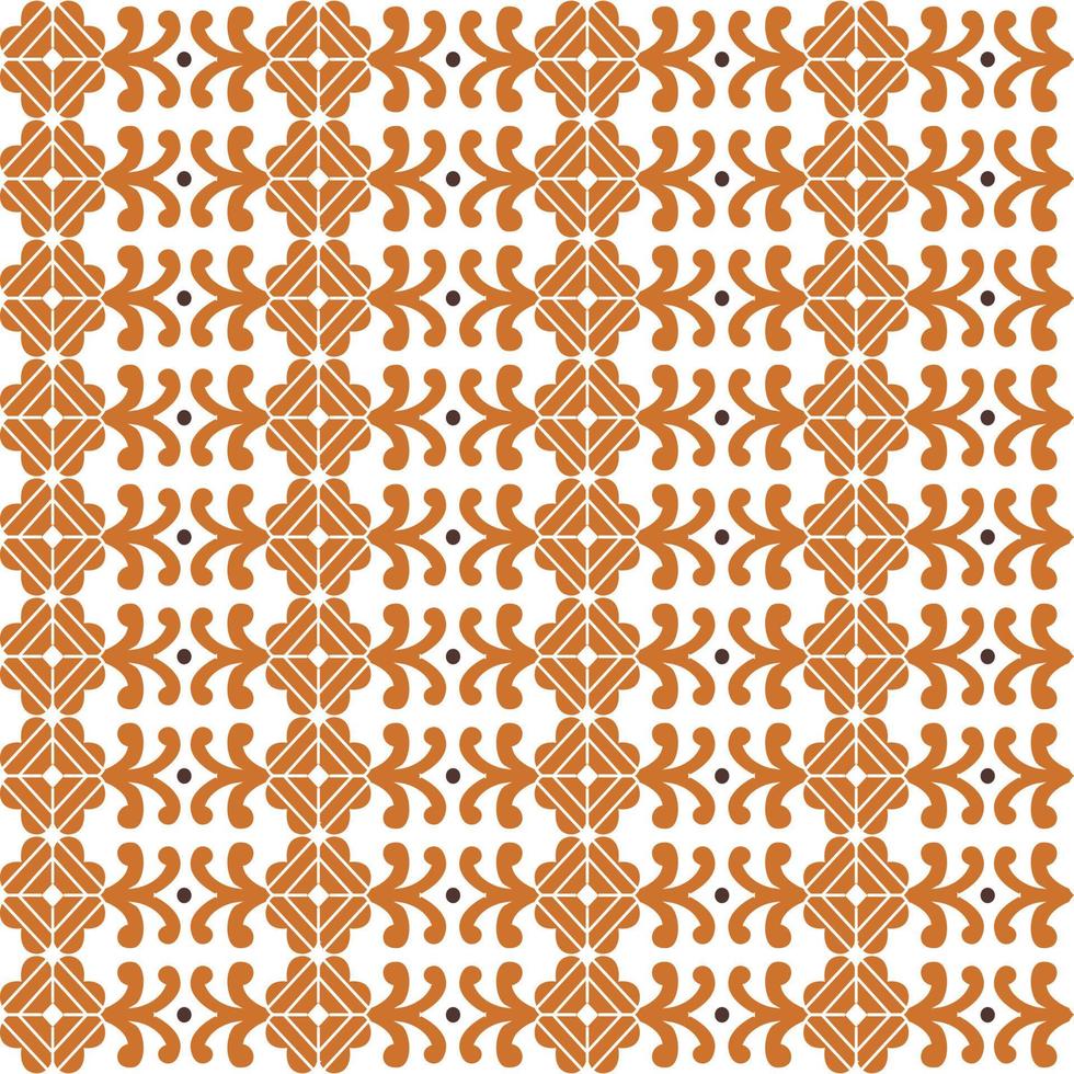 Geometric decorative Floral elements seamless vector pattern background.