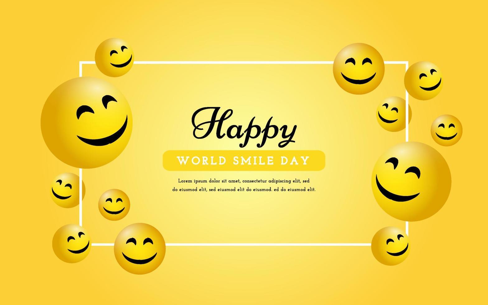 Happy World Smile Day Greeting Card Template 11388072 Vector Art at Vecteezy