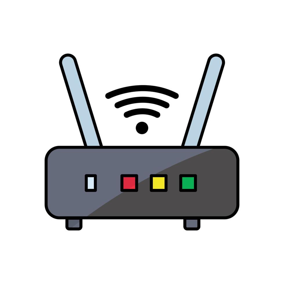 Wireless icon, access point. Icon related to electronic, technology. Lineal color icon style, colored. Simple design editable vector